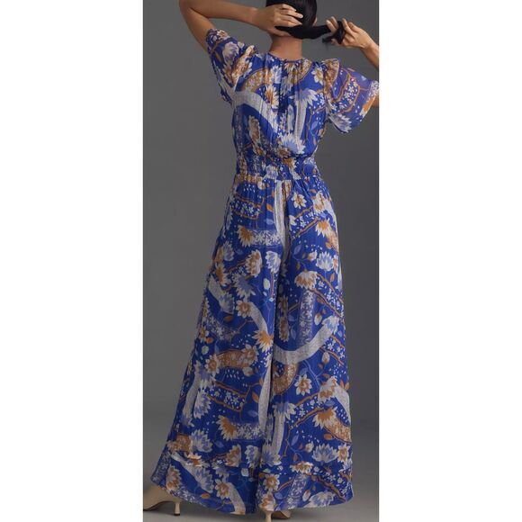 Anthropologie The Somerset Jumpsuit: Chiffon Edition Sz Small - Picture 3 of 8